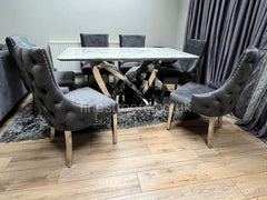 Grey California Dining Table With DG Kensington Chairs