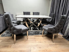 Grey California Dining Table With DG Kensington Chairs