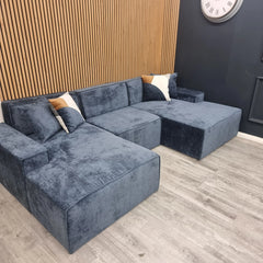 Atlanta Modula Blue Sofa - U Shape Combination