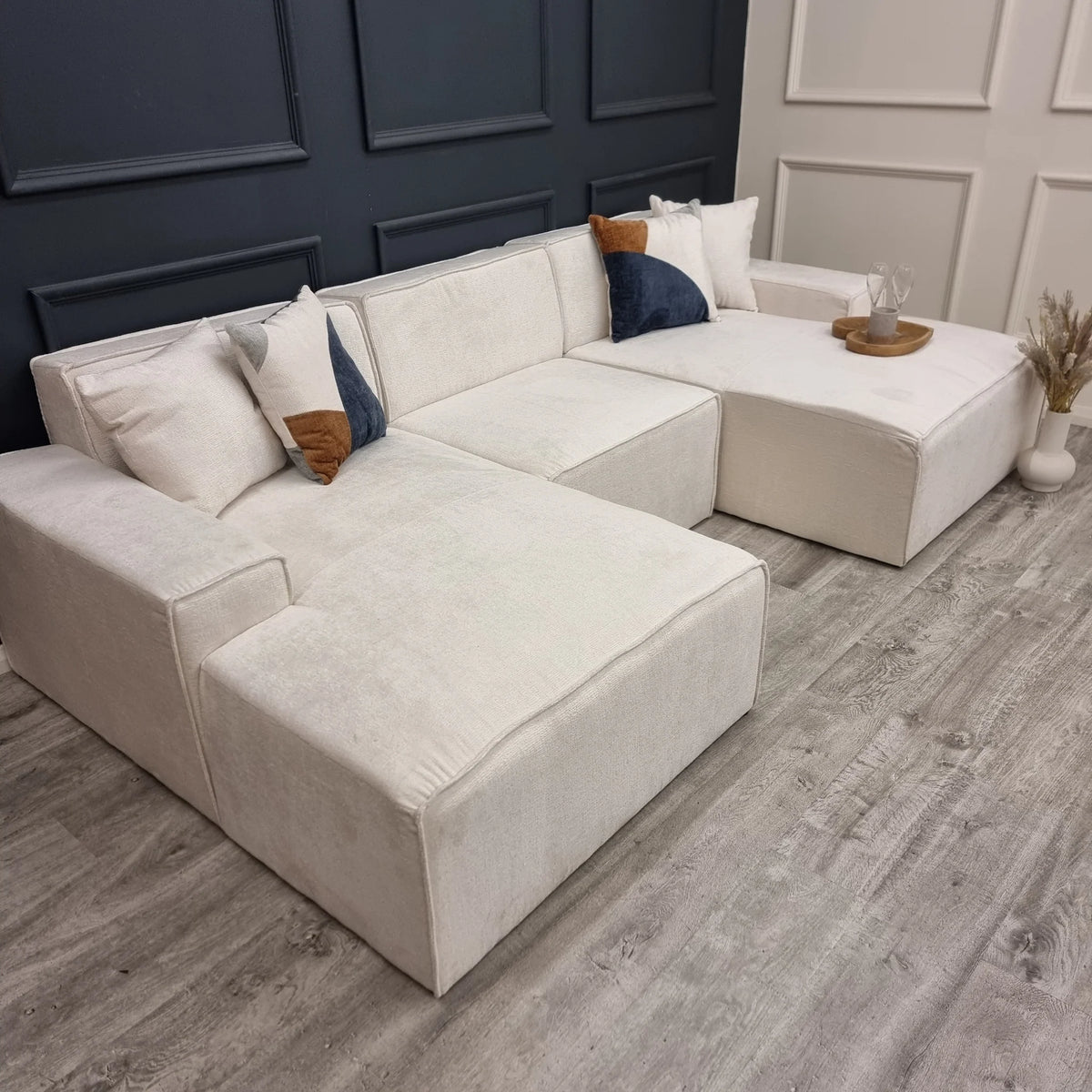 Atlanta Modula Cream Sofa - U Shape Combination