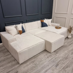 Atlanta Modula Cream Sofa - U Shape Combination