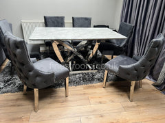 Grey California Dining Table With DG Kensington Chairs