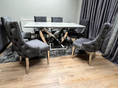 Grey California Dining Table With DG Kensington Chairs