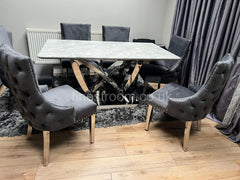 Grey California Dining Table With DG Kensington Chairs