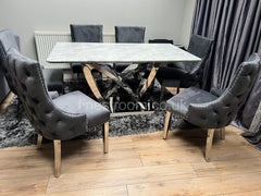 Grey California Dining Table With DG Kensington Chairs