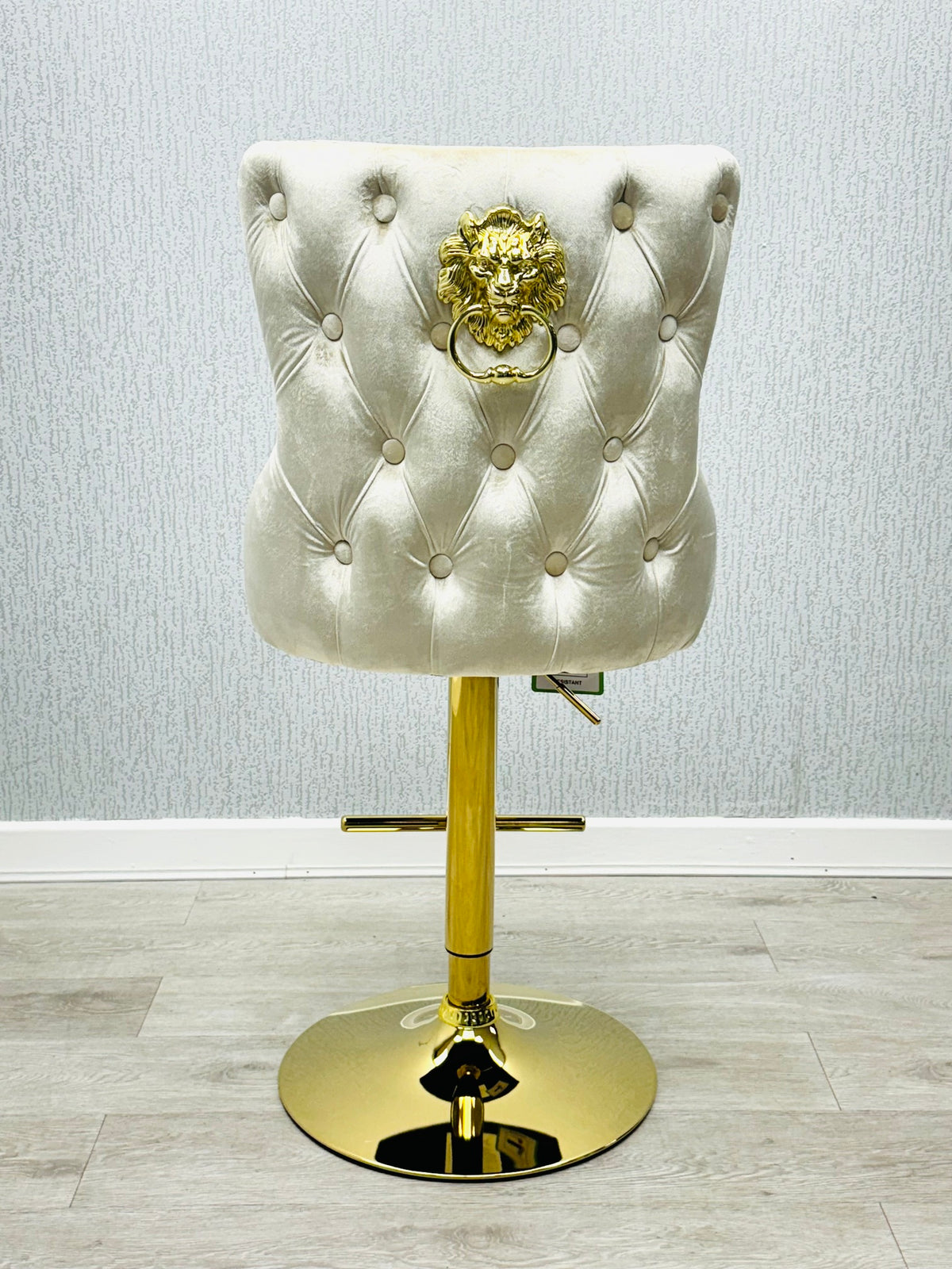 Victoria Lion Knocker Breakfast/Bar Stools- cream & Gold