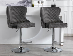 Valentino Bar/Breakfast Stools- Dark Grey