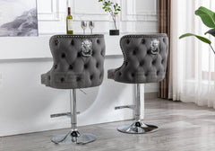 Valentino Bar/Breakfast Stools- Dark Grey