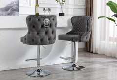 Valentino Bar/Breakfast Stools- Dark Grey