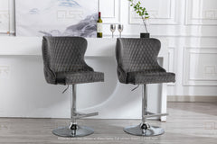 Valentino Bar/Breakfast Stools- Dark Grey