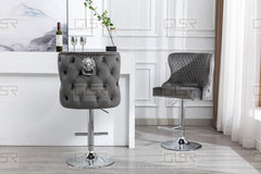 Valentino Bar/Breakfast Stools- Dark Grey