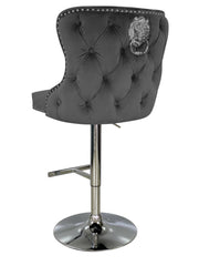 Valentino Bar/Breakfast Stools- Dark Grey