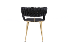 Camelia Dining Chairs- Black & Gold