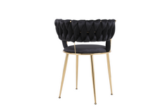 Camelia Dining Chairs- Black & Gold