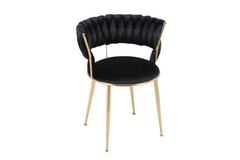 Camelia Dining Chairs- Black & Gold