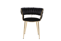 Camelia Dining Chairs- Black & Gold