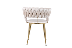 Camelia Dining Chairs- Cream & Gold