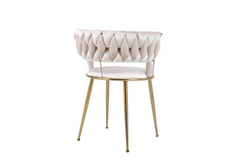 Camelia Dining Chairs- Cream & Gold