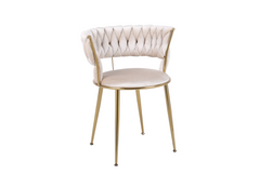 Camelia Dining Chairs- Cream & Gold