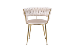 Camelia Dining Chairs- Cream & Gold