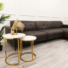 Oslo Dark Suede ( Bison Black) Open Plan Sofa