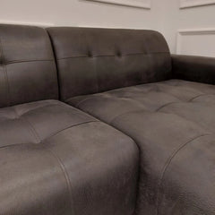 Oslo Dark Suede ( Bison Black) Open Plan Sofa