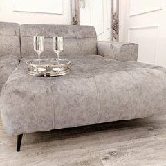 Oslo Mottled Grey(Buxton Rhino) Open Plan Sofa