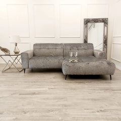 Oslo Mottled Grey(Buxton Rhino) Open Plan Sofa