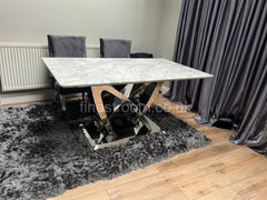 Grey California Dining Table With DG Kensington Chairs