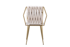 Daisy Velvet Dining Chairs- Cream Gold