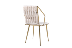 Daisy Velvet Dining Chairs- Cream Gold