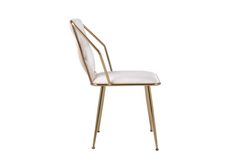 Daisy Velvet Dining Chairs- Cream Gold